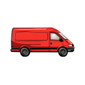 Red Delivery Car Vinyl Car Decal Sticker – Waterproof & UV-Resistant 8" Red Delivery Car Vinyl Car Decal Sticker – Waterproof & UV-Resistant 8"