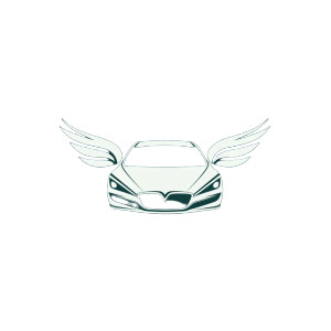 Winged Car Logo Vinyl Car Decal Sticker – Waterproof & UV-Resistant 8"