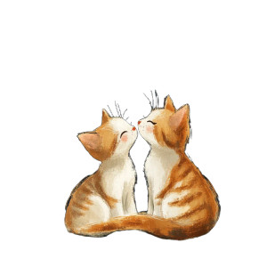 Stargazing Kitten Couple Vinyl Car Decal Sticker – Waterproof & UV-Resistant 8"