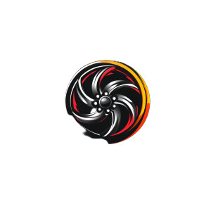 Dynamic Wheel Logo Vinyl Car Decal Sticker – Waterproof & UV-Resistant 8"