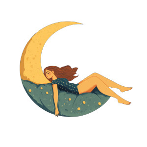 Sleeping Under Stars Vinyl Car Decal Sticker – Waterproof & UV-Resistant 8"