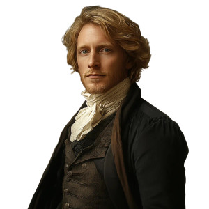 Victorian Man Portrait Vinyl Car Decal Sticker – Waterproof & UV-Resistant 8"