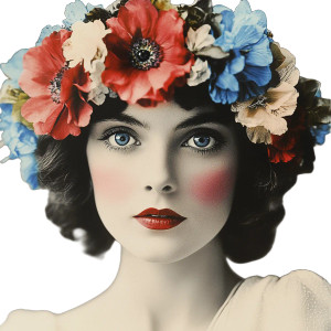 Vintage Floral Beauty Vinyl Car Decal Sticker – Waterproof & UV-Resistant 8"