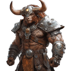 Armored Minotaur V2 Vinyl Car Decal Sticker – Waterproof & UV-Resistant 8"