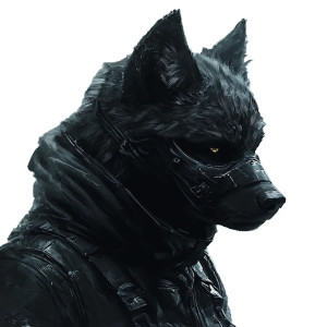 Mechanical Wolf Roaring Vinyl Car Decal Sticker – Waterproof & UV-Resistant 8"