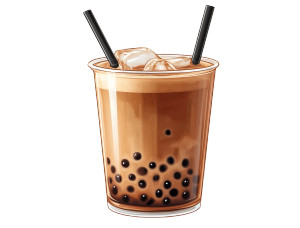 Bubble Tea Cup Vinyl Car Decal Sticker – Waterproof & UV-Resistant 8"