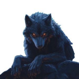 Relaxed Werewolf Vinyl Car Decal Sticker – Waterproof & UV-Resistant 8"