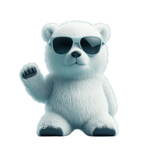 White Bear Toy Vinyl Car Decal Sticker – Waterproof & UV-Resistant 8"
