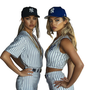 Models In Baseball Uniforms Vinyl Car Decal Sticker – Waterproof & UV-Resistant 8"