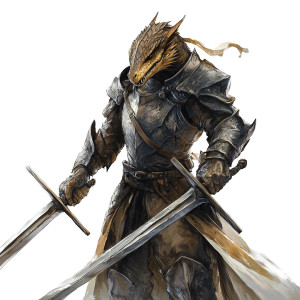 Dragonborn Knight V2 Vinyl Car Decal Sticker – Waterproof & UV-Resistant 8"