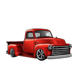 Pickup Truck Art Vinyl Car Decal Sticker – Waterproof & UV-Resistant 8"