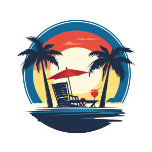 Beach Sunset Logo V2 Vinyl Car Decal Sticker – Waterproof & UV-Resistant 8" Beach Sunset Logo V2 Vinyl Car Decal Sticker – Waterproof & UV-Resistant 8"