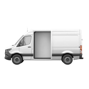 Realistic White Van Vinyl Car Decal Sticker – Waterproof & UV-Resistant 8"