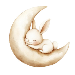 Sleeping Bunny Moon Vinyl Car Decal Sticker – Waterproof & UV-Resistant 8" Sleeping Bunny Moon Vinyl Car Decal Sticker – Waterproof & UV-Resistant 8"
