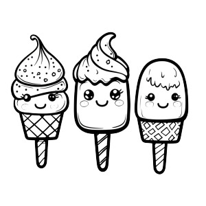 Kawaii Cartoon Ice-Cream Vinyl Car Decal Sticker – Waterproof & UV-Resistant 8"