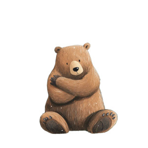 Shivering Brown Bear Vinyl Car Decal Sticker – Waterproof & UV-Resistant 8"