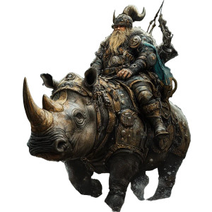 Steampunk Viking Rider Vinyl Car Decal Sticker – Waterproof & UV-Resistant 8"