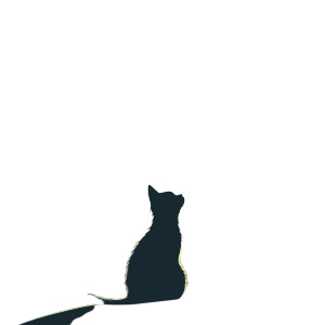 Lunar Cat Silhouette Vinyl Car Decal Sticker – Waterproof & UV-Resistant 8"