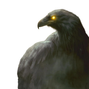 Giant Glowing Raven Vinyl Car Decal Sticker – Waterproof & UV-Resistant 8"