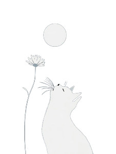 Kitano'S White Cat Vinyl Car Decal Sticker – Waterproof & UV-Resistant 8"