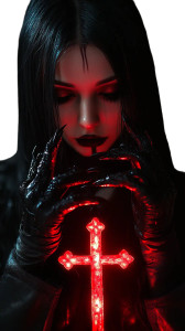 Vampire Girl Claws Vinyl Car Decal Sticker – Waterproof & UV-Resistant 8"