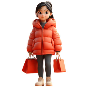 Young Shopper Vinyl Car Decal Sticker – Waterproof & UV-Resistant 8"