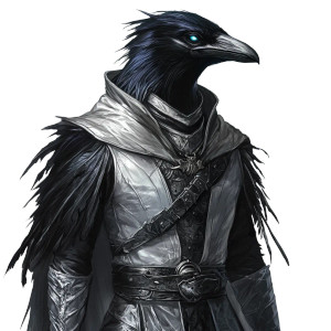 Silver Raven Humanoid Vinyl Car Decal Sticker – Waterproof & UV-Resistant 8"