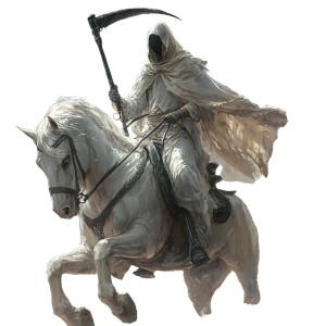 Death Horseman Vinyl Car Decal Sticker – Waterproof & UV-Resistant 8"