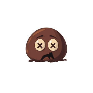 Dead Coffee Bean Vinyl Car Decal Sticker – Waterproof & UV-Resistant 8"