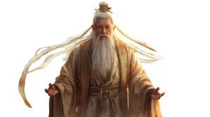 Chinese Immortal Sage Vinyl Car Decal Sticker – Waterproof & UV-Resistant 8"