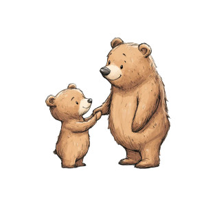 Baby Bear Family Vinyl Car Decal Sticker – Waterproof & UV-Resistant 8"