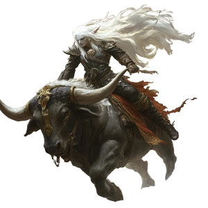 Drow Elf Rider Vinyl Car Decal Sticker – Waterproof & UV-Resistant 8"