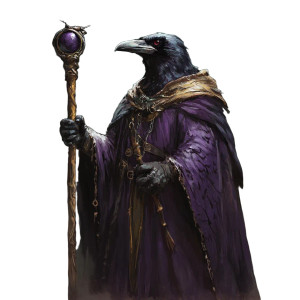 Wizard Raven Vinyl Car Decal Sticker – Waterproof & UV-Resistant 8"