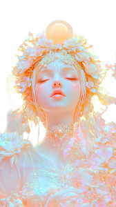 Celestial Goddess Vinyl Car Decal Sticker – Waterproof & UV-Resistant 8"