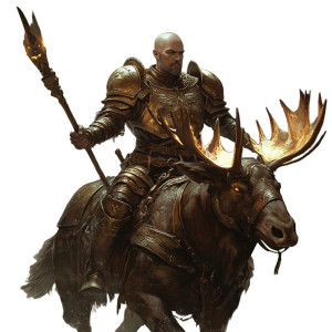 Paladin On Moose Vinyl Car Decal Sticker – Waterproof & UV-Resistant 8"