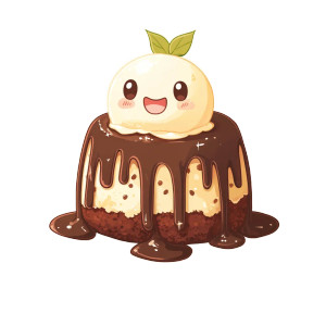 Chocolate Lava Cake Vinyl Car Decal Sticker – Waterproof & UV-Resistant 8"