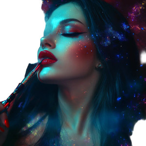 Cosmic Hookah Beauty Vinyl Car Decal Sticker – Waterproof & UV-Resistant 8"