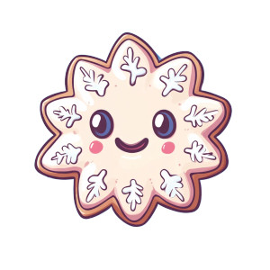 Snowflake Cookie Vinyl Car Decal Sticker – Waterproof & UV-Resistant 8"