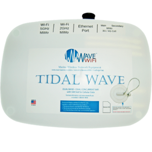 Wave Wi-Fi Tidal Wave System | High Powered Dual Band WiFi + 3G/4G | Dynamic NavAids & Tides, Guardian Alarm, High-Def Ports & Marinas, Route-Check, Harbor Charts, POIs, Multi-Language