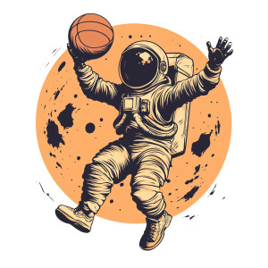 Astronaut Moon Basketball Vinyl Car Decal Sticker – Waterproof & UV-Resistant 8" Astronaut Moon Basketball Vinyl Car Decal Sticker – Waterproof & UV-Resistant 8"