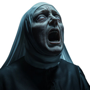 Demonic Screaming Pope Vinyl Car Decal Sticker – Waterproof & UV-Resistant 8"