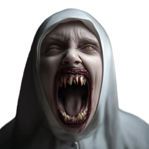 Vampire Nun V3 Vinyl Car Decal Sticker – Waterproof & UV-Resistant 8"