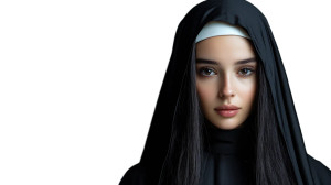 Luxurious Nun Vinyl Car Decal Sticker – Waterproof & UV-Resistant 8" Luxurious Nun Vinyl Car Decal Sticker – Waterproof & UV-Resistant 8"