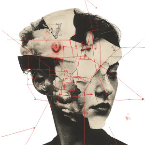 Surreal Fragmented Face Vinyl Car Decal Sticker – Waterproof & UV-Resistant 8"