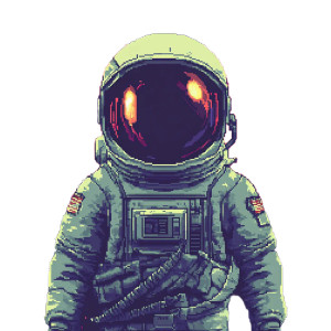 Pixel Art Astronaut Vinyl Car Decal Sticker – Waterproof & UV-Resistant 8"