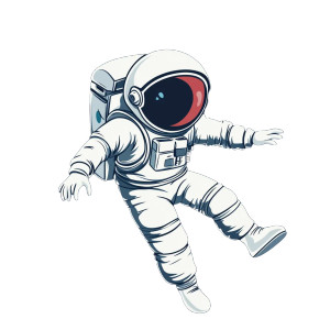 Cartoon Astronaut Jump Vinyl Car Decal Sticker – Waterproof & UV-Resistant 8"