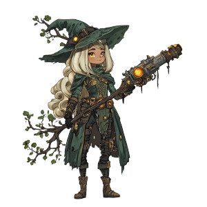 Shy Leshy Witch Vinyl Car Decal Sticker – Waterproof & UV-Resistant 8"