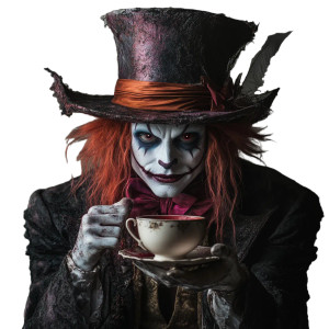 Mad Hatter Tea V2 Vinyl Car Decal Sticker – Waterproof & UV-Resistant 8"