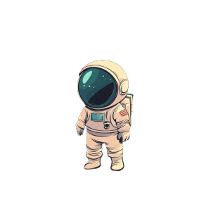 Little Astronaut Vinyl Car Decal Sticker – Waterproof & UV-Resistant 8"