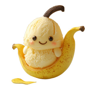 Vanilla Banana Cosplay Vinyl Car Decal Sticker – Waterproof & UV-Resistant 8"